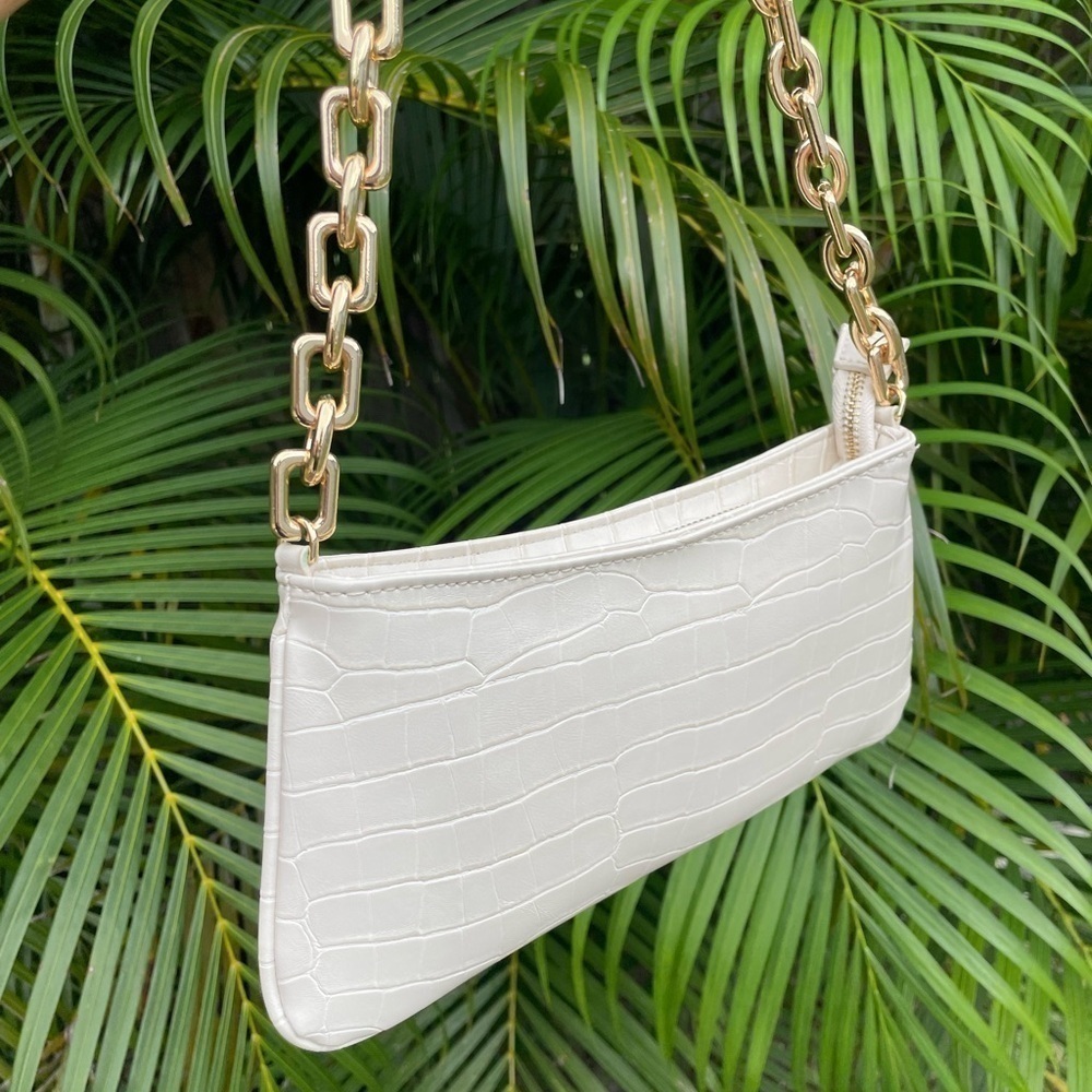 Zara Chain Link Python Embossed Purse - Picture 9 of 10